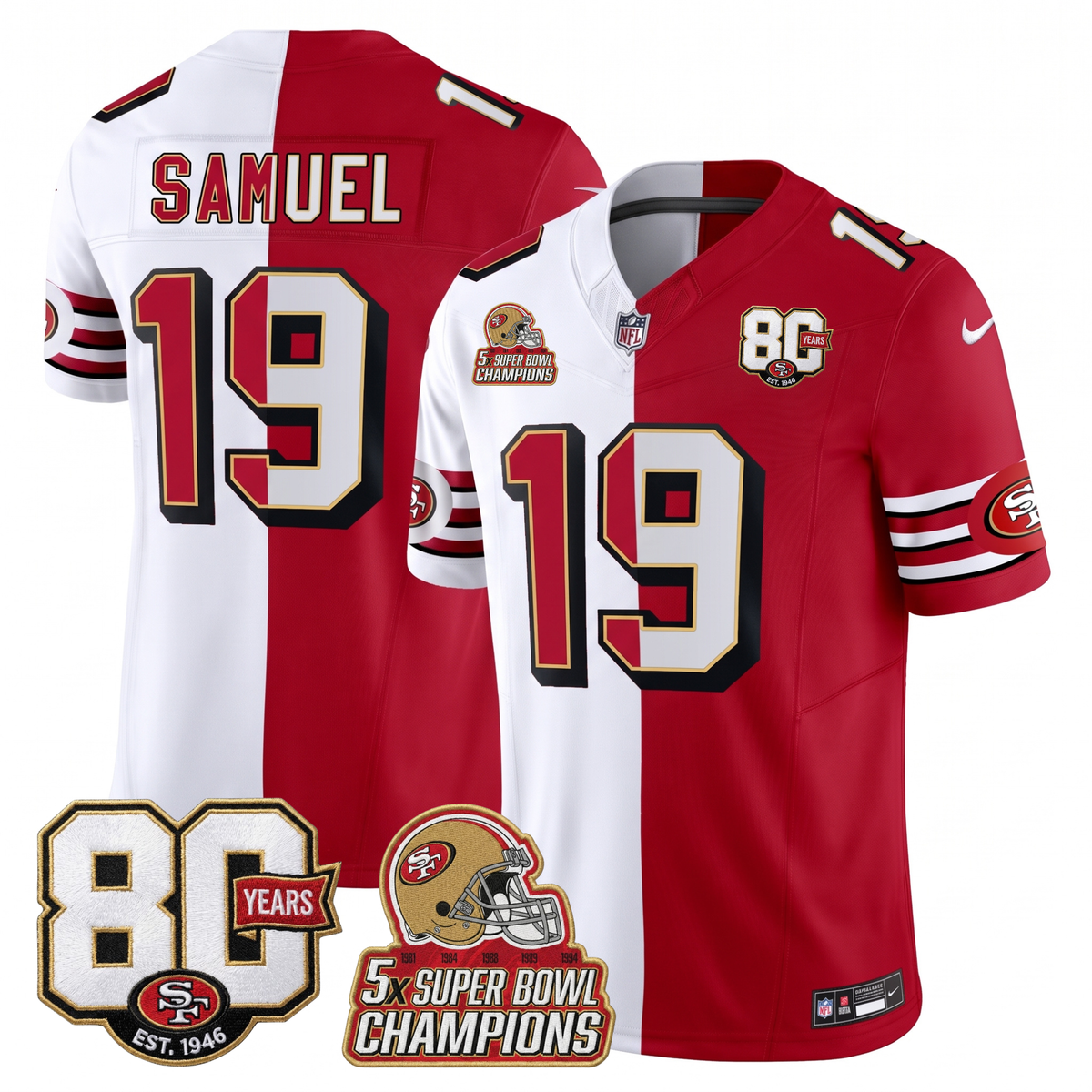 SF Throwback Split Style Vapor Jersey - Stitched