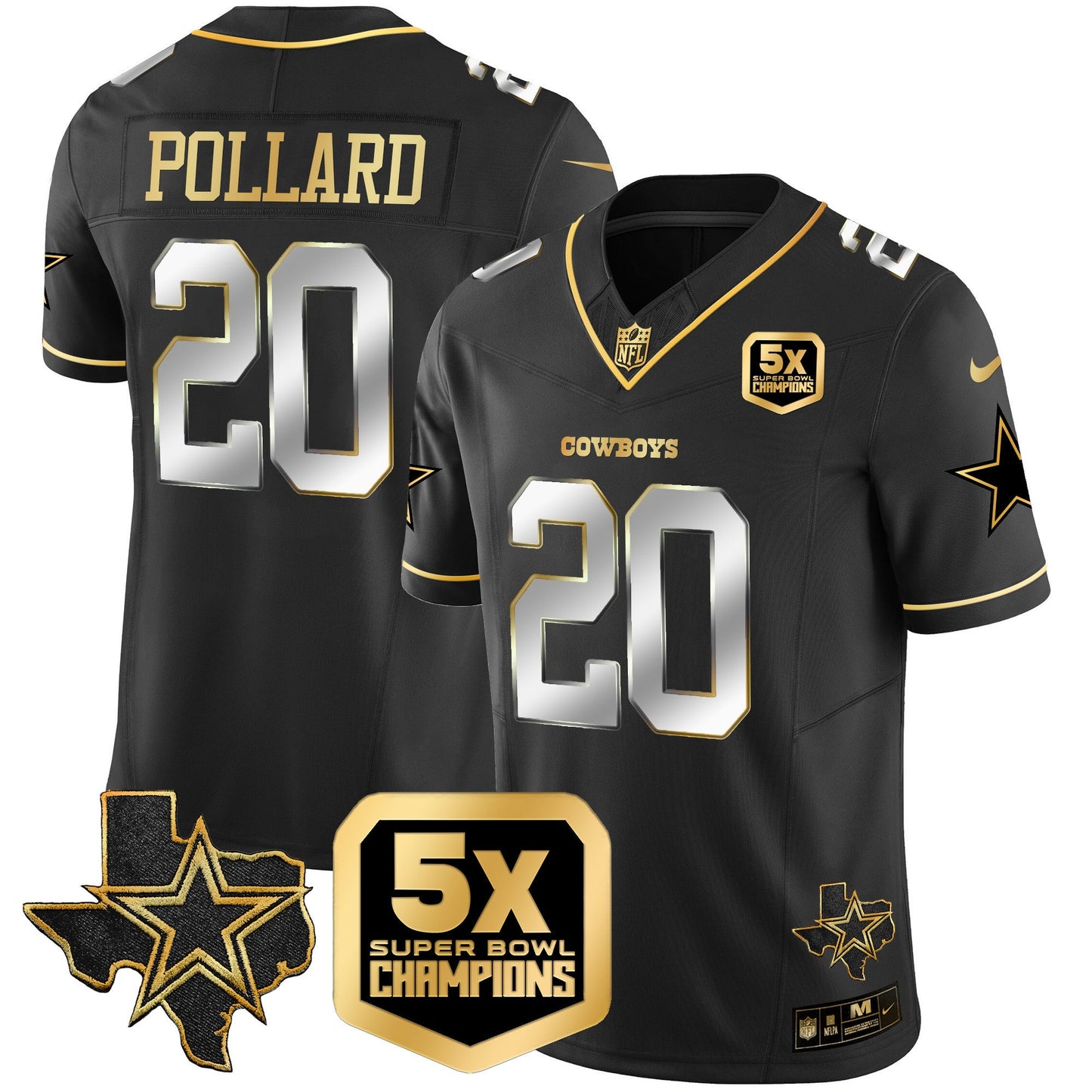 Men's Cowboys 5x Super Bowl Champions Vapor Limited Jersey - All Stitched