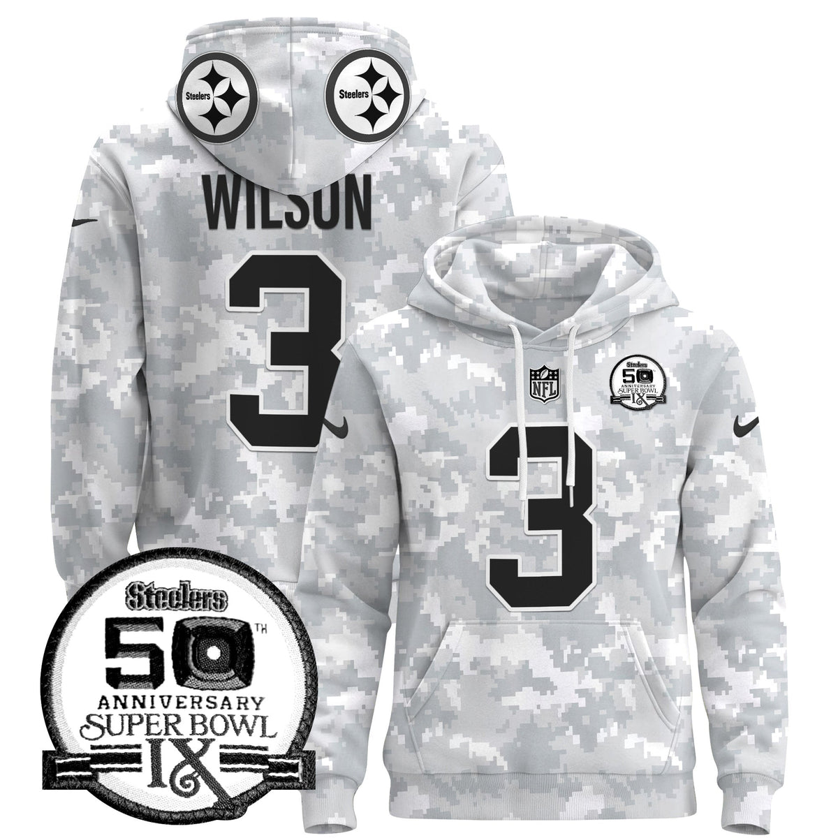 Steelers 2024 Salute to Service Pullover Hoodie - All Stitched