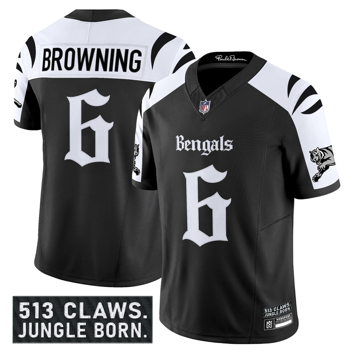 Men's Cincinnati Bengals 'Gothic Jungle Shadows Edition' Vapor Limited Jersey - All Stitched