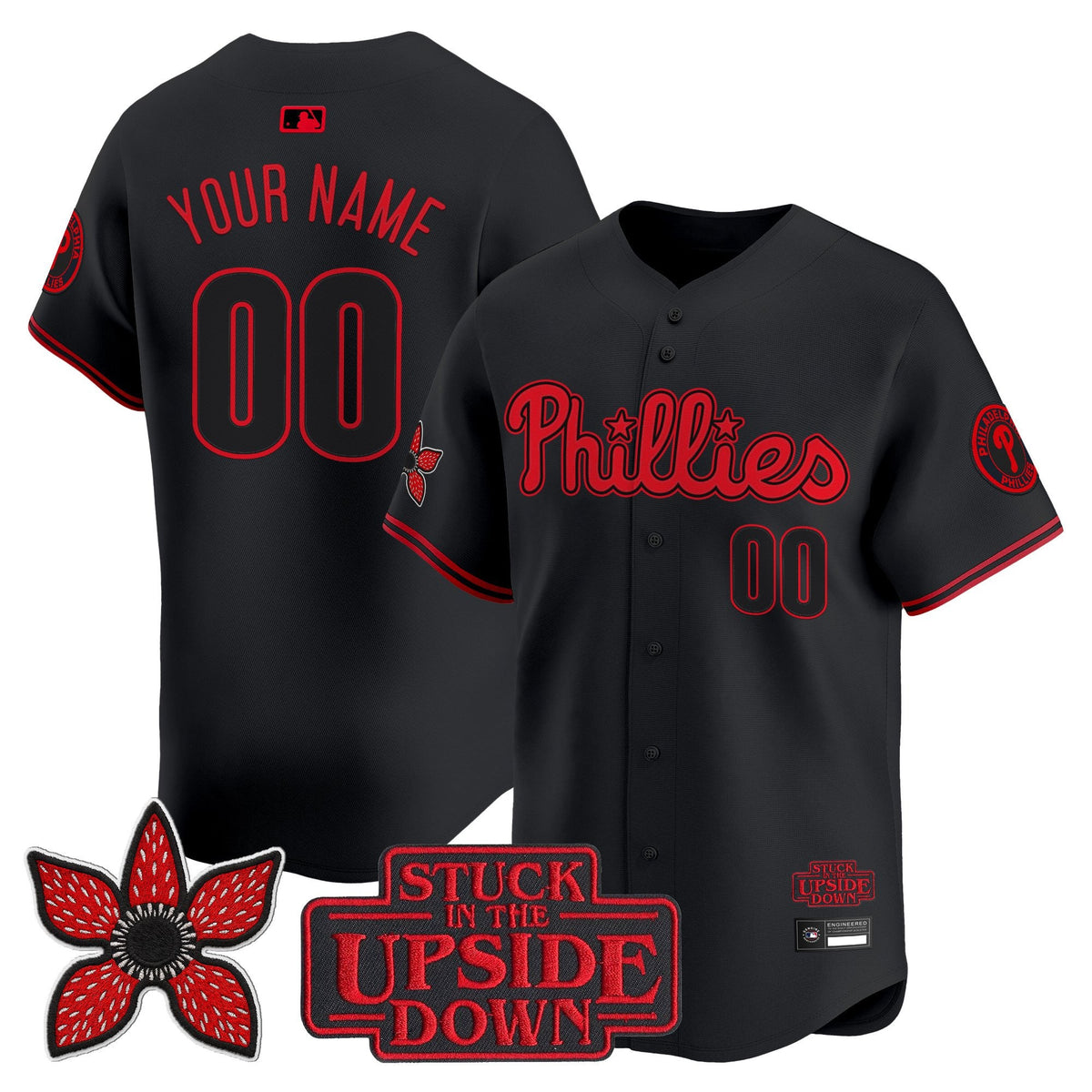 Philadelphia Phillies 'Stranger Things Edition' Vapor Premier Limited Custom Jersey - All Stitched