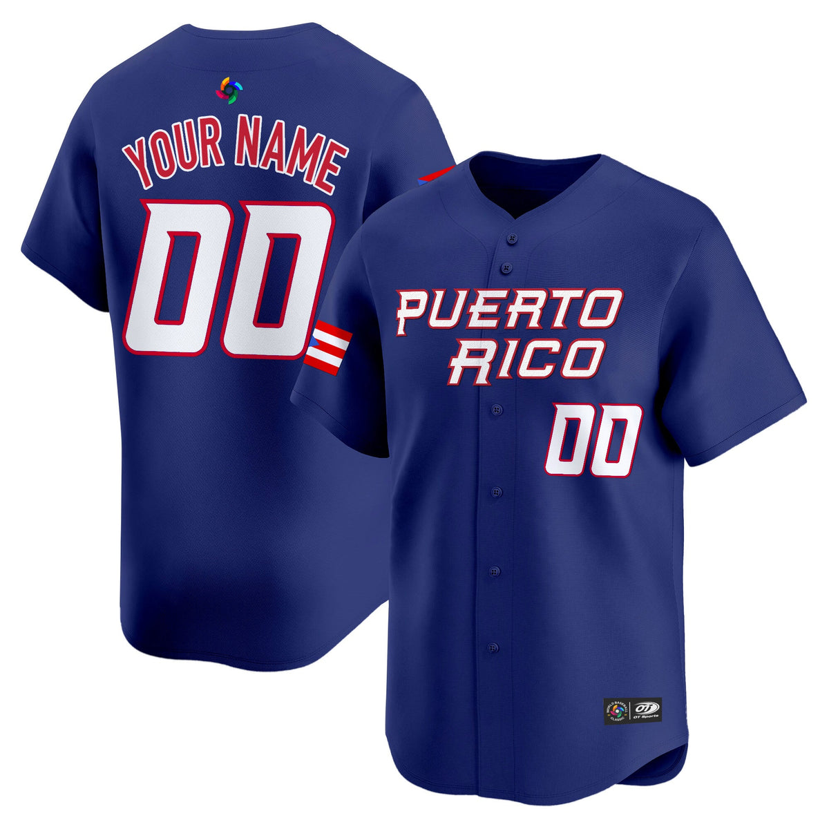 Team Puerto Rico World Baseball Classic Vapor Premier Custom Jersey - 2026 Roster - All Stitched