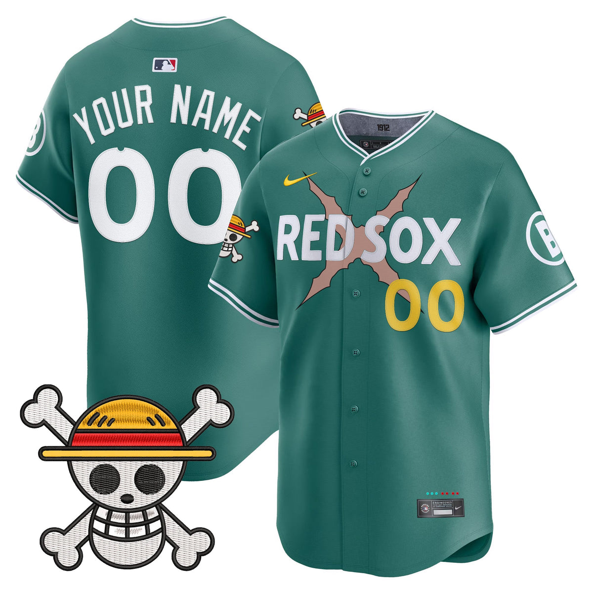 Boston Red Sox x One Piece Vapor Premier Limited Custom Jersey - Stitched