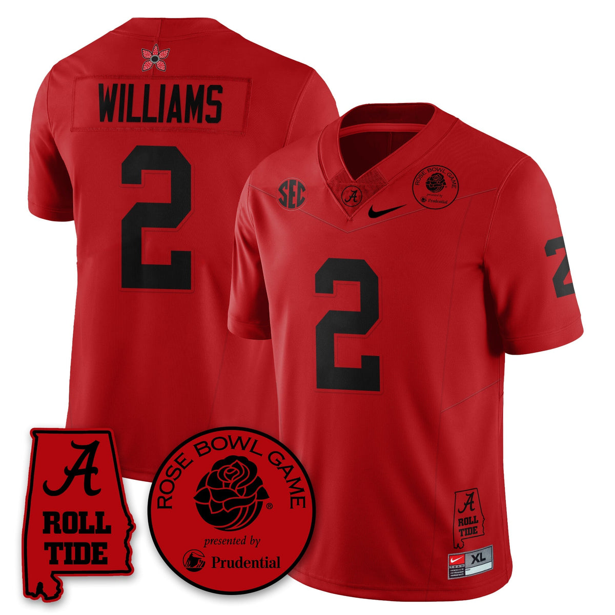 BAMA Stranger Things Rose Bowl Vapor Limited Football Jersey - Stitched