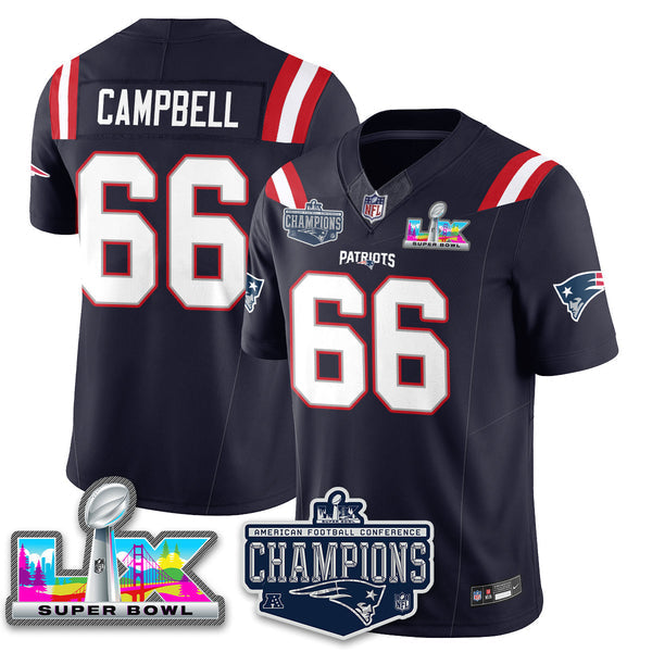Men' NE 2025 Vapor Jersey - AFC Champions Limited Patch - Stitched n15