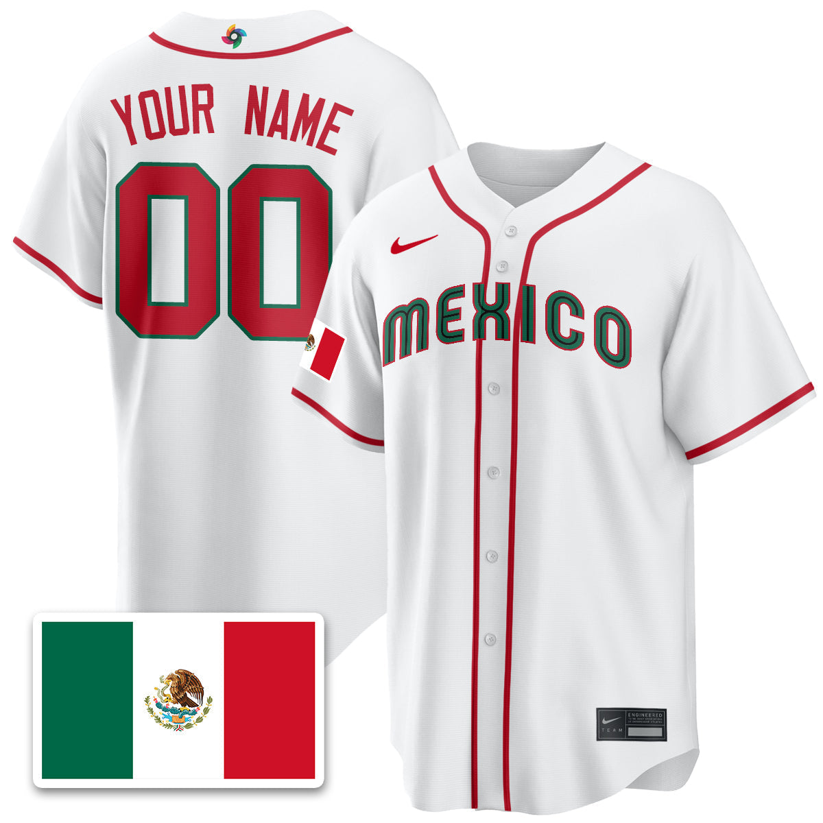 Mexico Baseball 2026 World Baseball Classic Limited Custom Jersey - Stitched