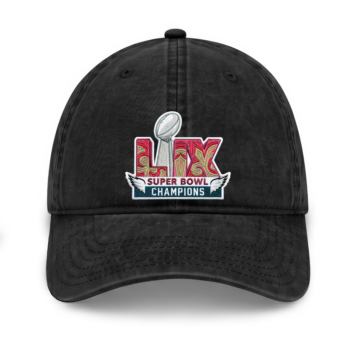 PHI Champions SB LIX Custom Wash Hat - Embroidered