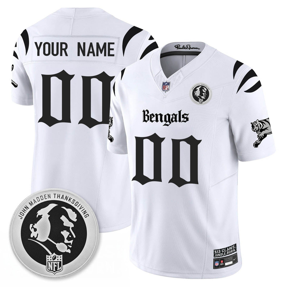 CIN Gothic Vapor Limited Jersey - John Madden Patch - Stitched