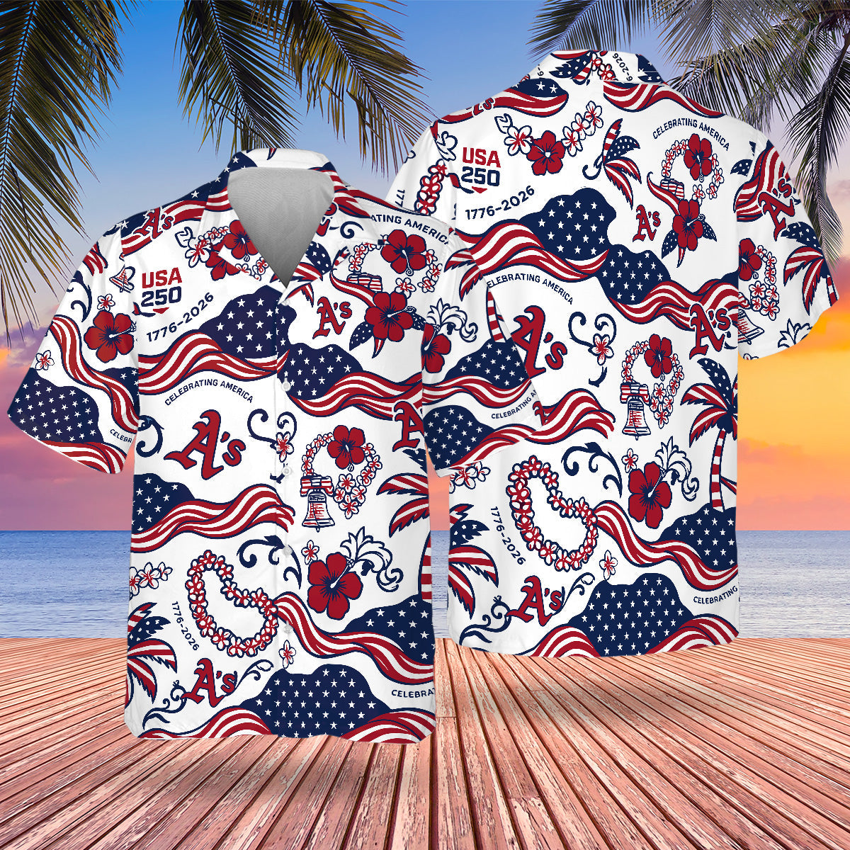 OAK Special Semiquincentennial Hawaiian Design Button Shirt V3