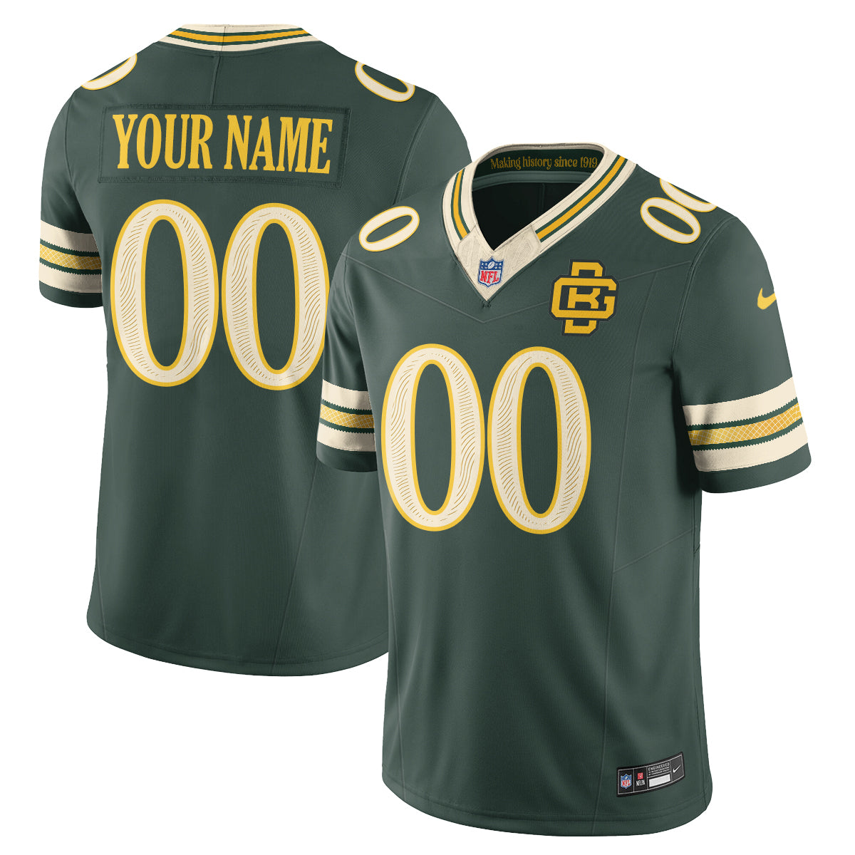 Green Bay Packers 2026 Rivalries Vapor Custom Jersey - Stitched
