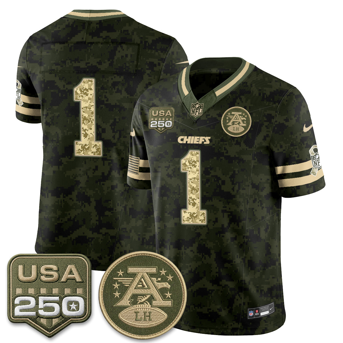 Kansas City Chiefs 2026 Salute to Service Vapor Jersey - Stitched-NQD