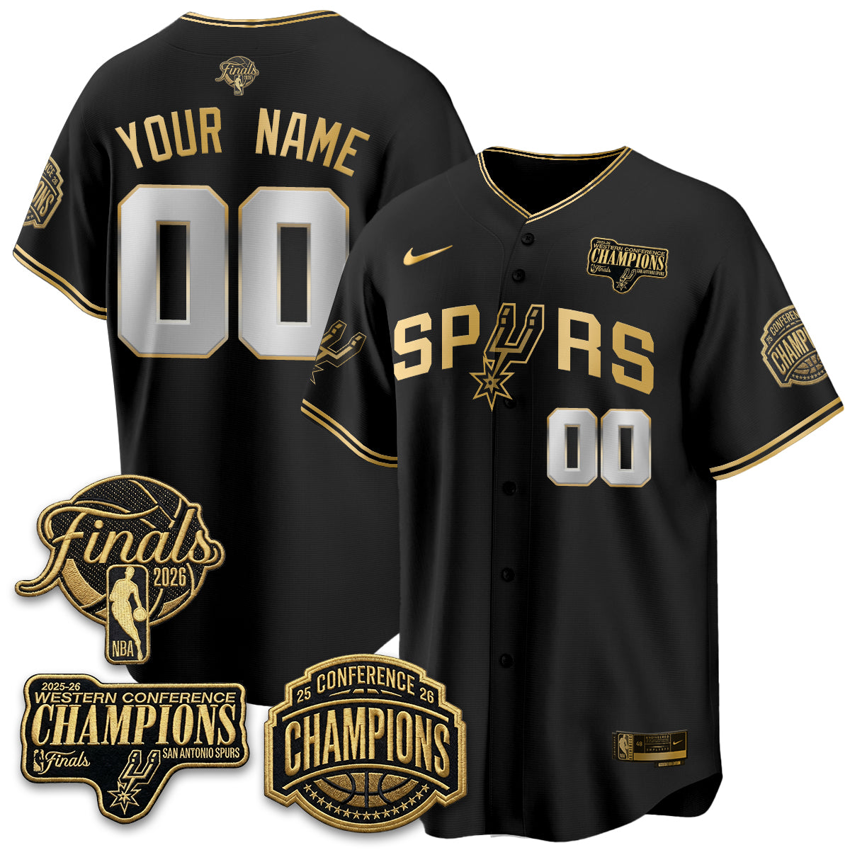 San Antonio Spurs 2026 Basketball Finals Vapor Special Custom Jersey - Stitched