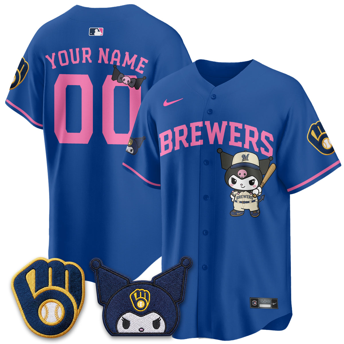 Milwaukee Brewers x KRM Edition Vapor Custom Jersey - Stitched