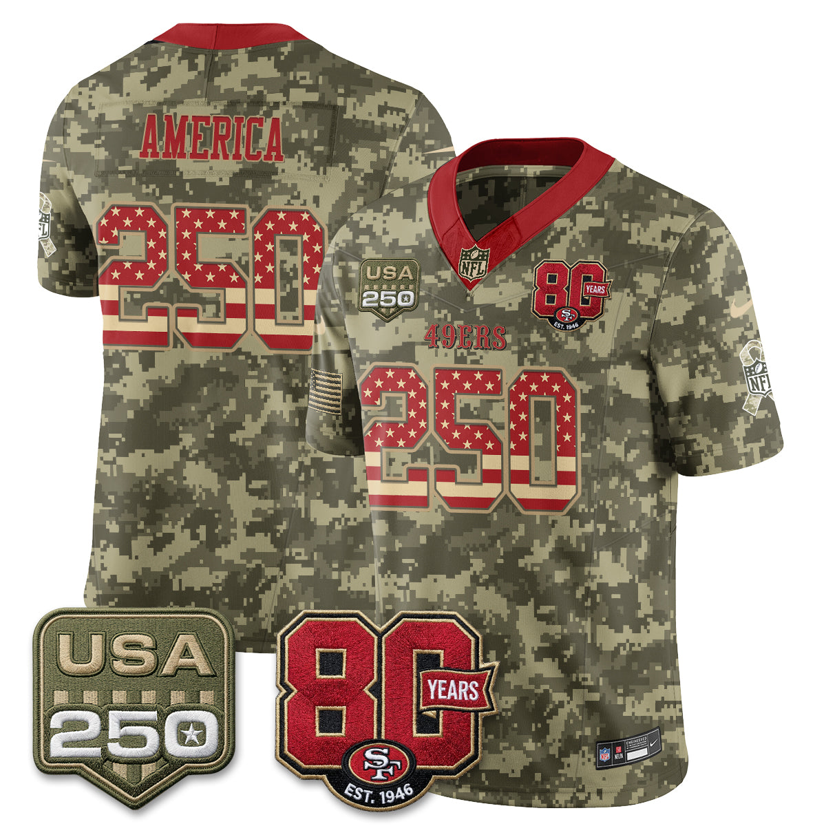 San Francisco 49ers 2026 Salute to Service Edition Vapor Jersey - Stitched-NQD