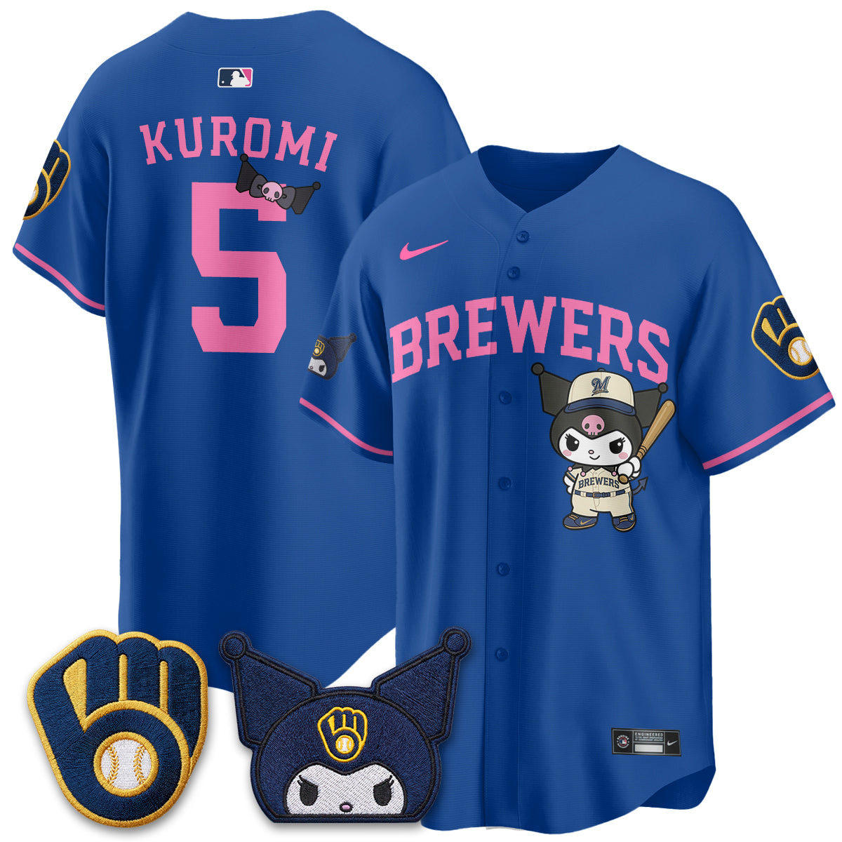 Milwaukee Brewers x KRM Edition Vapor Jersey - Stitched