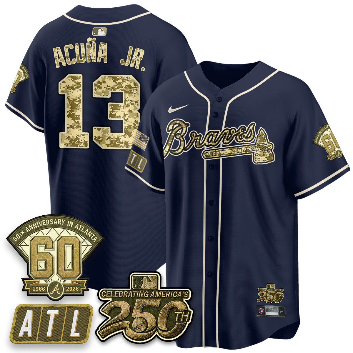 Atlanta Braves Armed Forces Day 2026 Vapor Limited Jersey - All Stitched