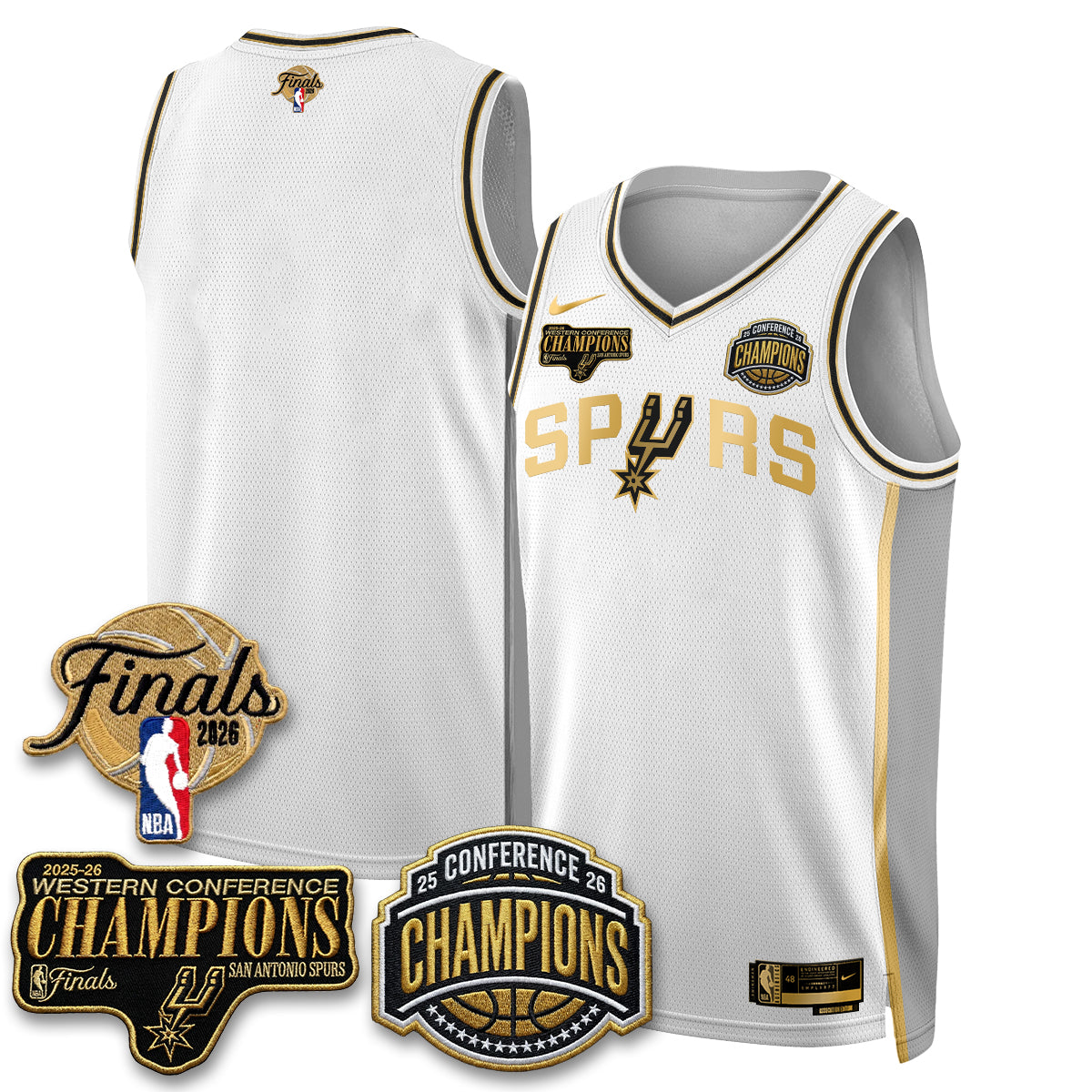 San Antonio Spurs 2026 NBA Western Conference Champions Vapor Special Edition Jersey - Stitched