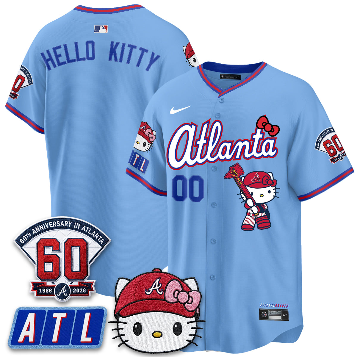 Atlanta Braves x Meow KT 2026 Vapor Limited Jersey - Stitched