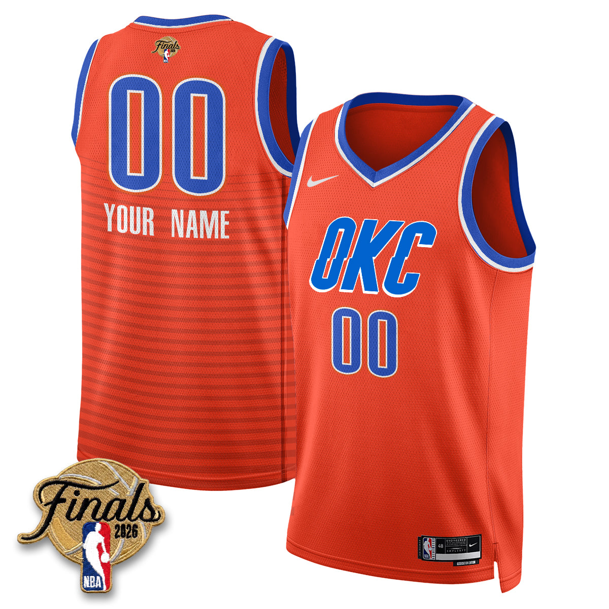 Oklahoma City Thunder 2026 NBA Western Conference Champions Vapor Custom Jersey V2- Stitched