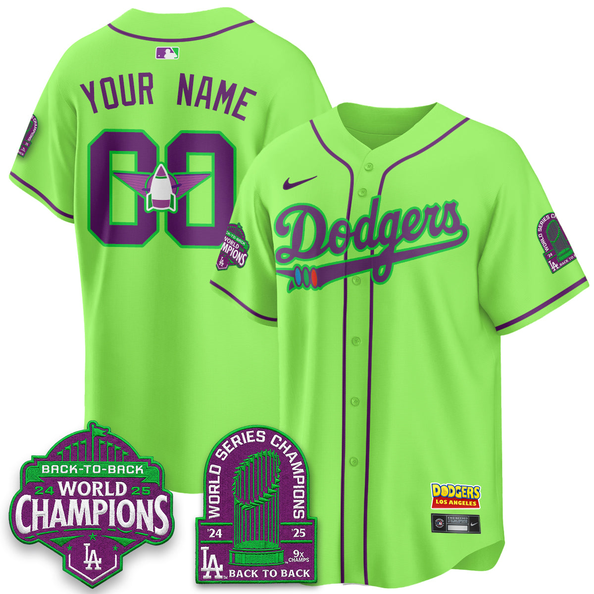 Los Angeles Dodgers 2026 Space Ranger Vapor Limited Custom Jersey - Stitched