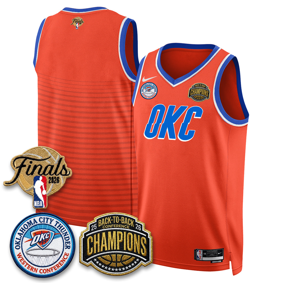 Oklahoma City Thunder 2026 NBA Western Conference Champions Vapor Jersey - Stitched