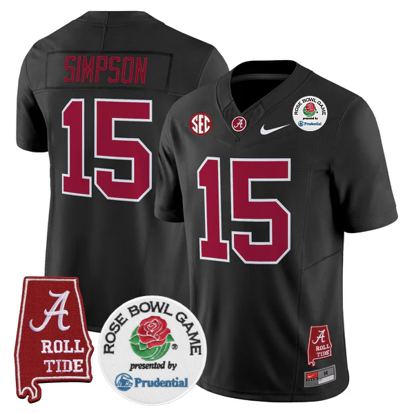 BAMA 2025 Rose Bowl Vapor Limited Jersey - Stitched