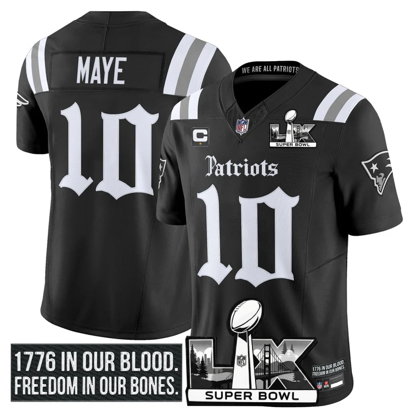NE 2025 Super Bowl LX Vapor Limited Jersey N8 - Stitched
