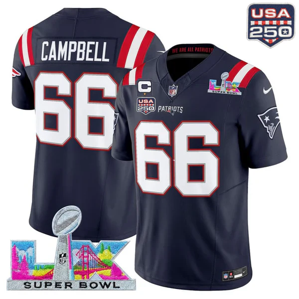 NE 2025 Super Bowl LX Vapor Limited Jersey N18 - Stitched