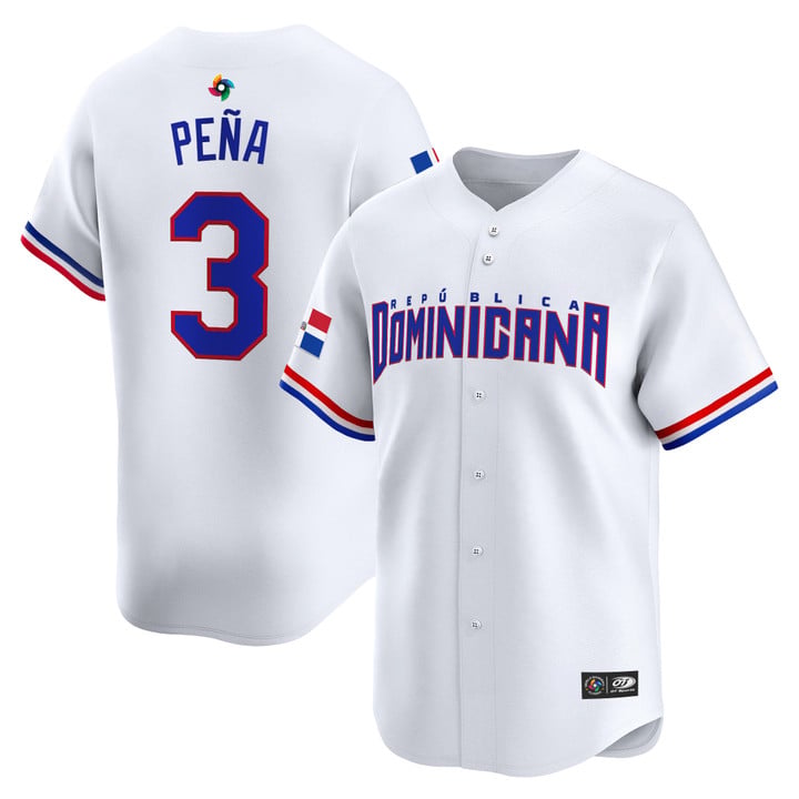 Team Dominican Republic World Baseball Classic Vapor Premier Jersey - 2026 Roster - Stitched