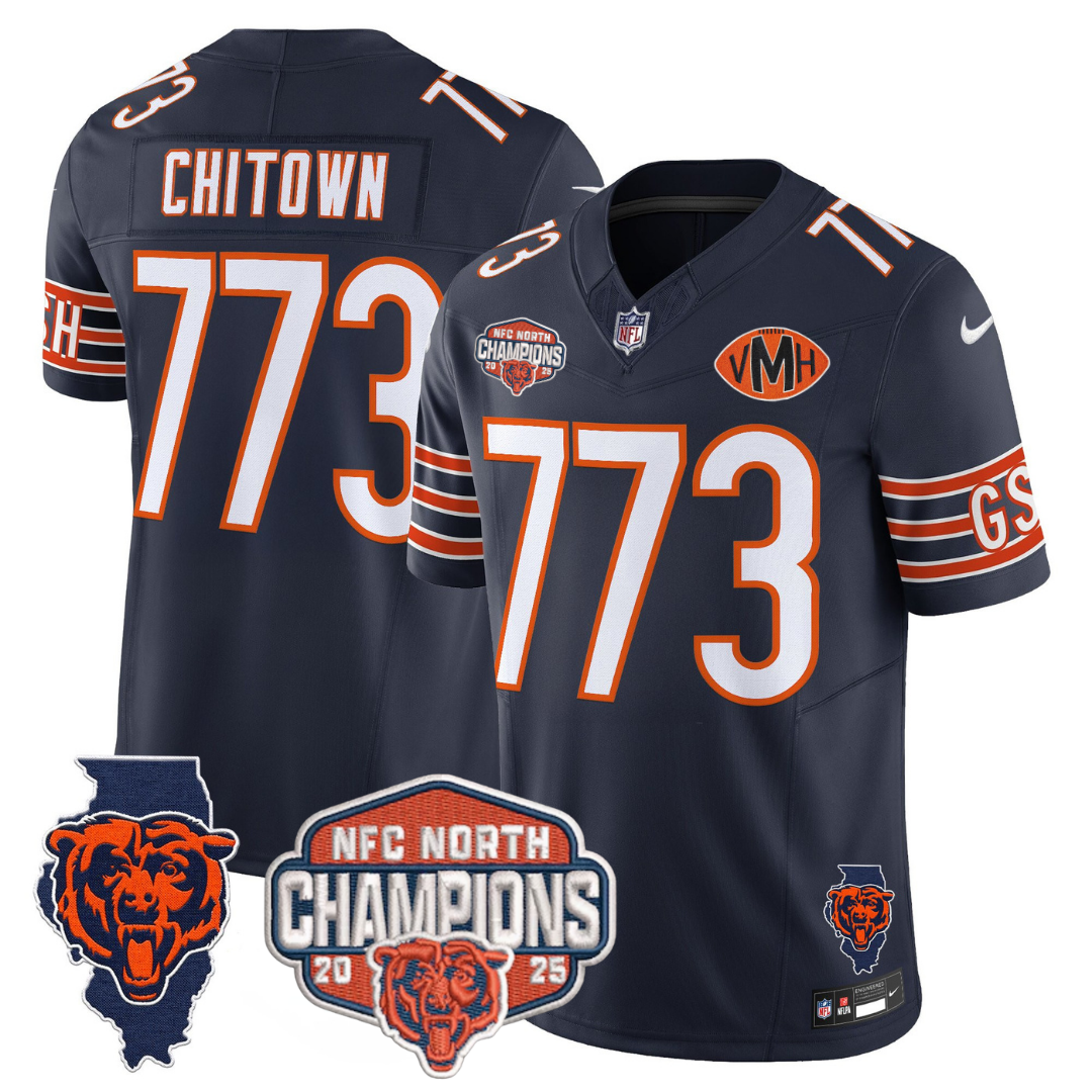CHI 2025 NFC North Champions Patch Jersey V2 - Stitched