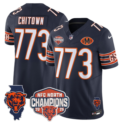CHI 2025 NFC North Champions Patch Jersey V2 - Stitched