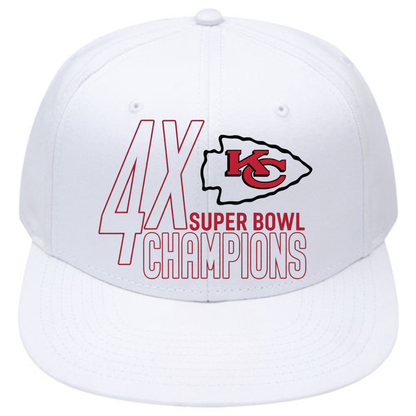 KC 4x Super Bowl Champions Snapback Cap - Printed V2