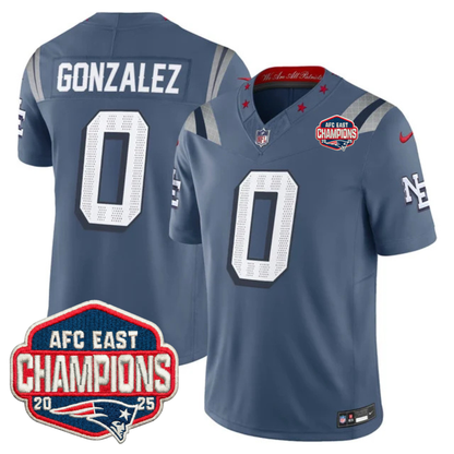 NE AFC East Champions Patch Vapor Limited Jersey - Stitched n3