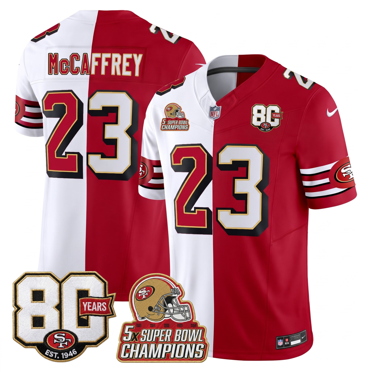 SF Throwback Split Style Vapor Jersey - Stitched