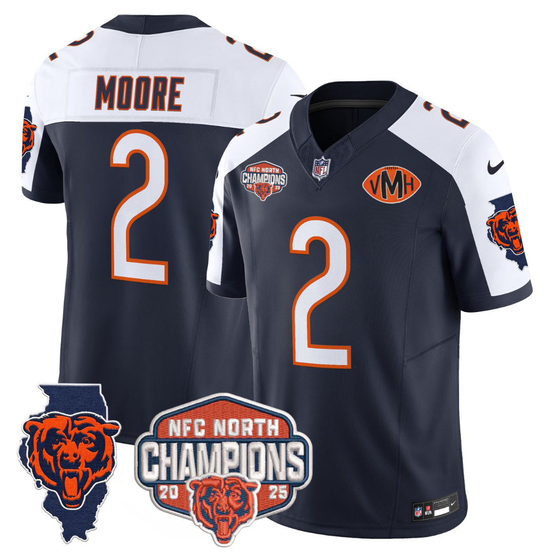 CHI 2025 NFC North Champions Patch Jersey V2 - Stitched