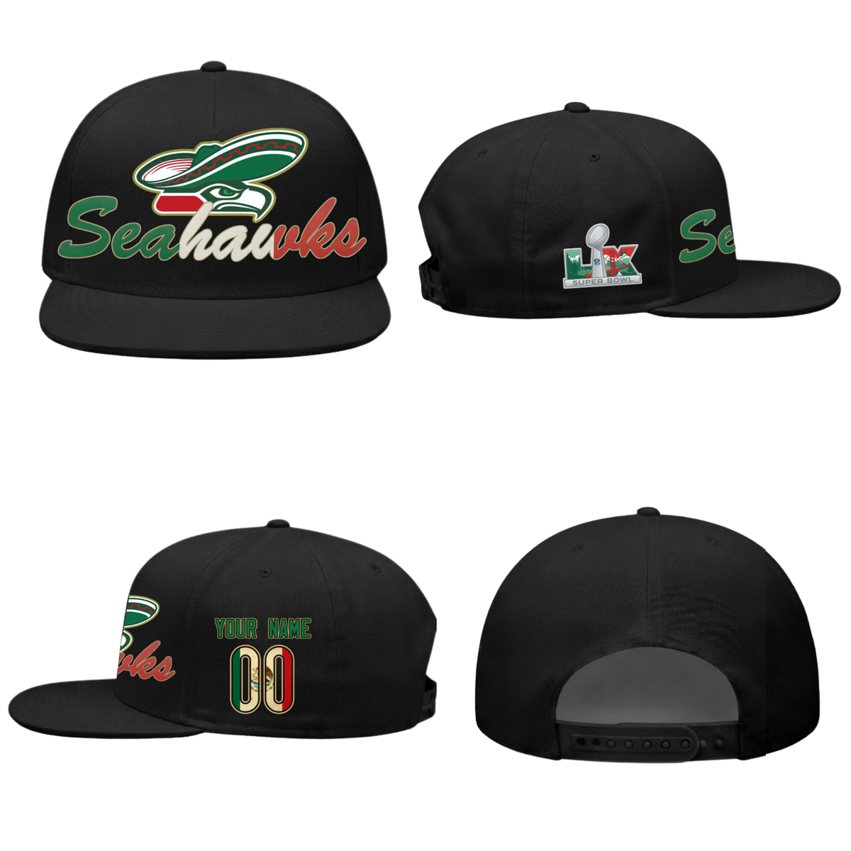 SEA Mexico Edition Personalized Snapback Cap - Printed