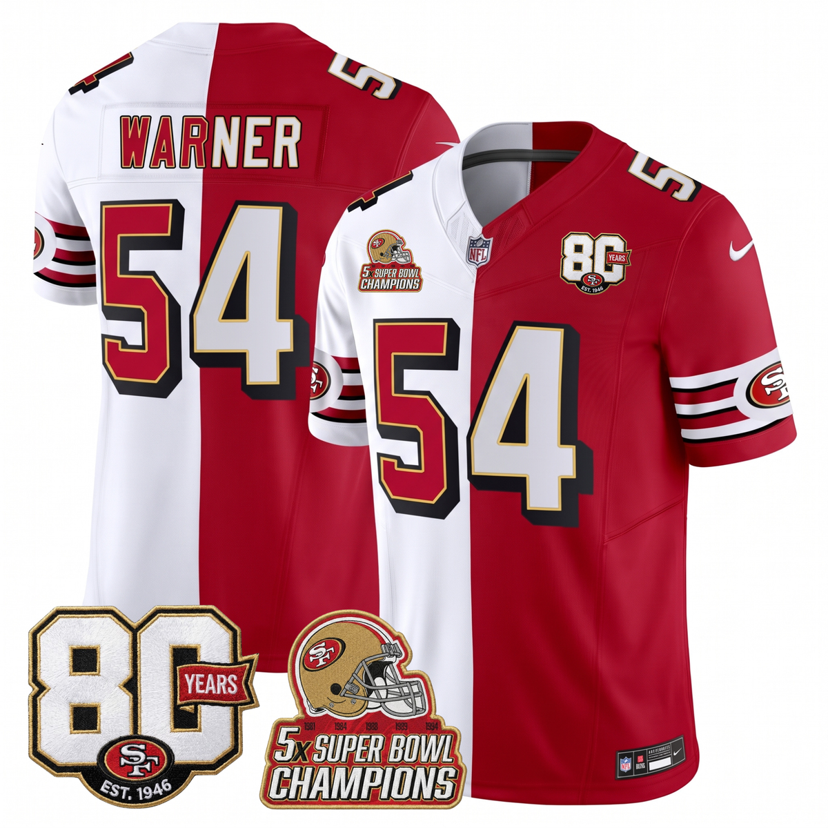 SF Throwback Split Style Vapor Jersey - Stitched