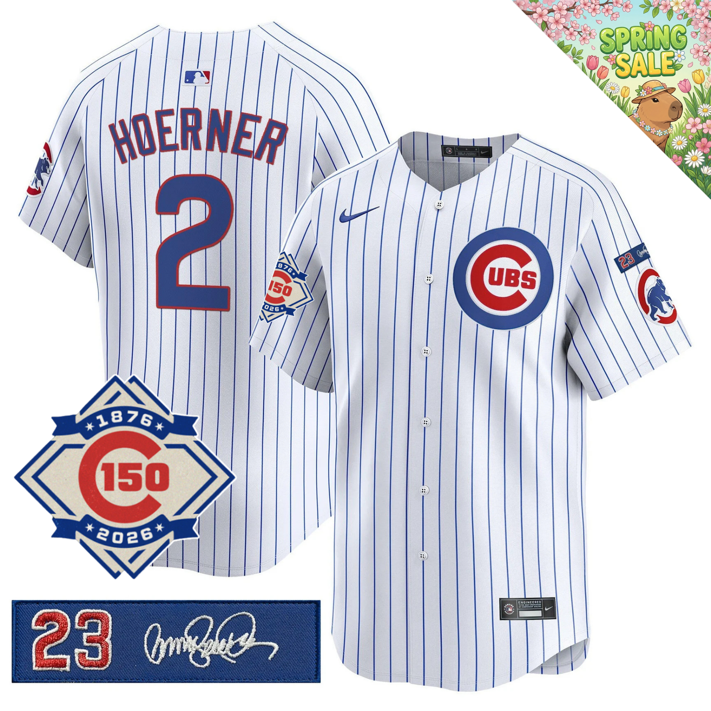 CHC 150th Anniversary & 'Ryne Sandberg Tribute' Patch Vapor Premier Limited Jersey - All Stitched