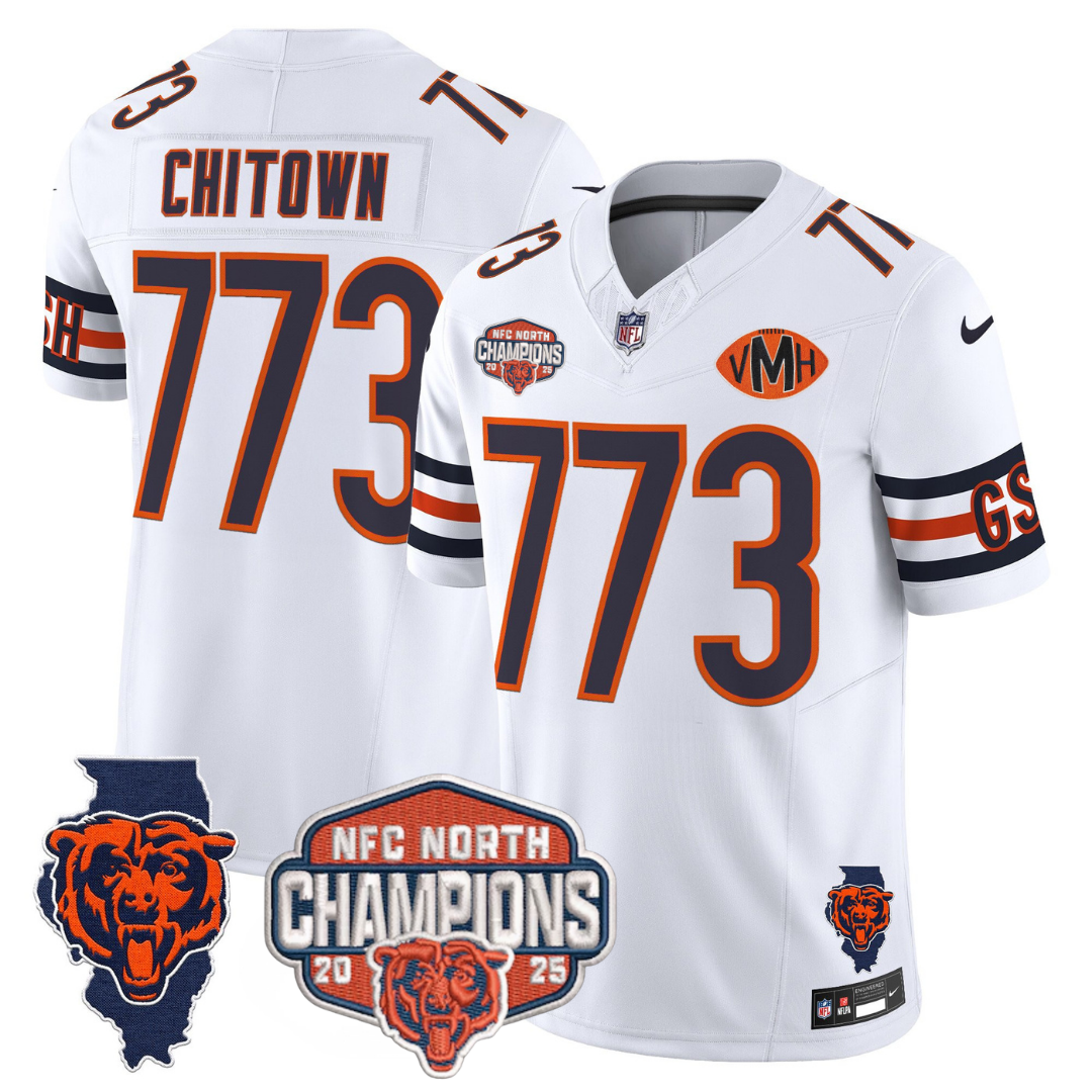CHI 2025 NFC North Champions Patch Jersey V2 - Stitched