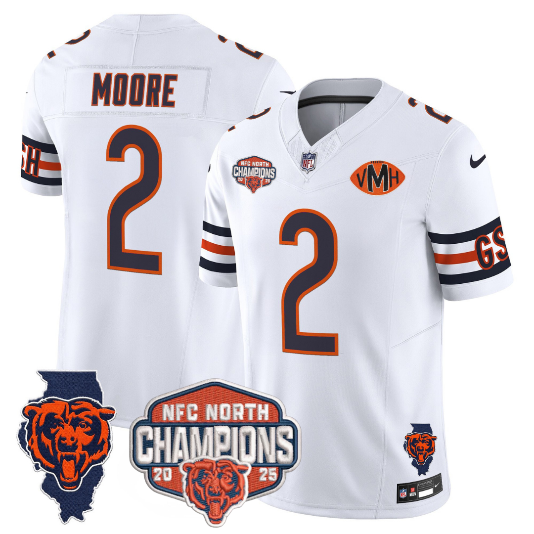 CHI 2025 NFC North Champions Patch Jersey V2 - Stitched
