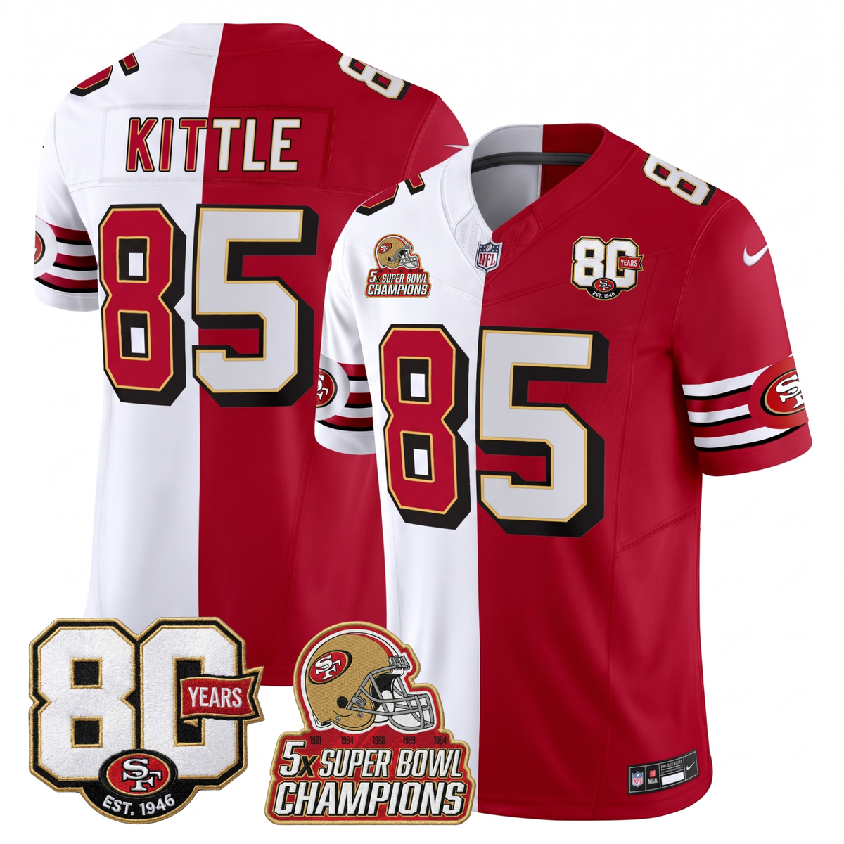 SF Throwback Split Style Vapor Jersey - Stitched