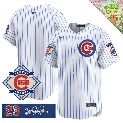 CHC 150th Anniversary & 'Ryne Sandberg Tribute' Patch Vapor Premier Limited Gold Jersey - All Stitched