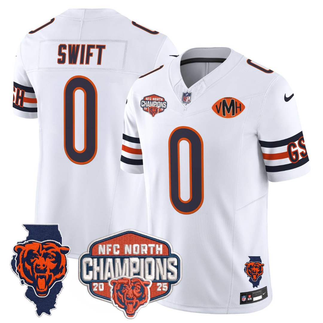 CHI 2025 NFC North Champions Patch Jersey V2 - Stitched