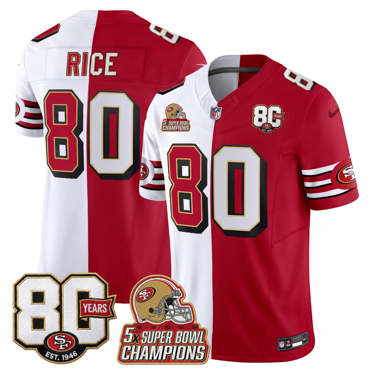 SF Throwback Split Style Vapor Jersey - Stitched