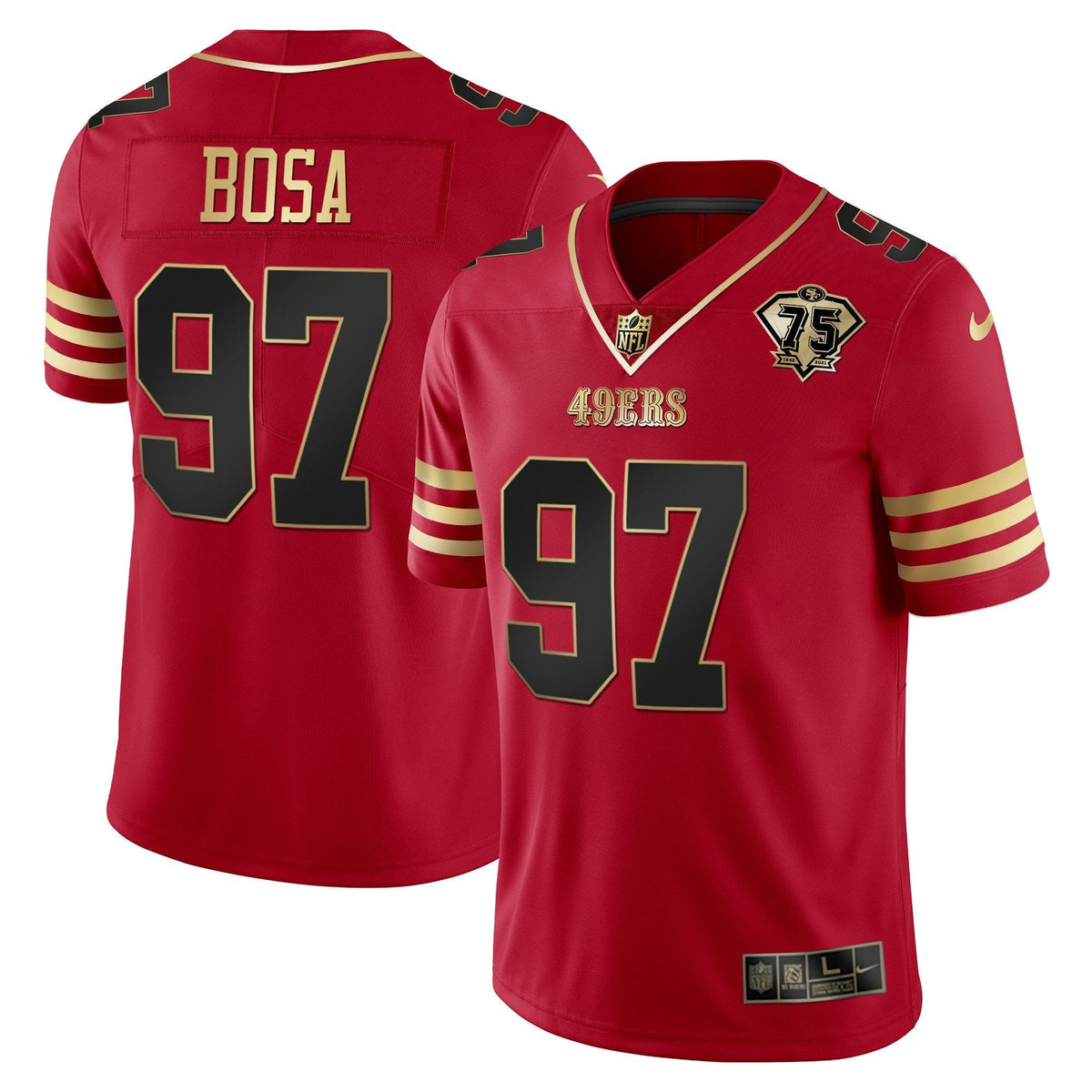 Men's 49ers Vapor Gold Jersey Collection - All Stitched