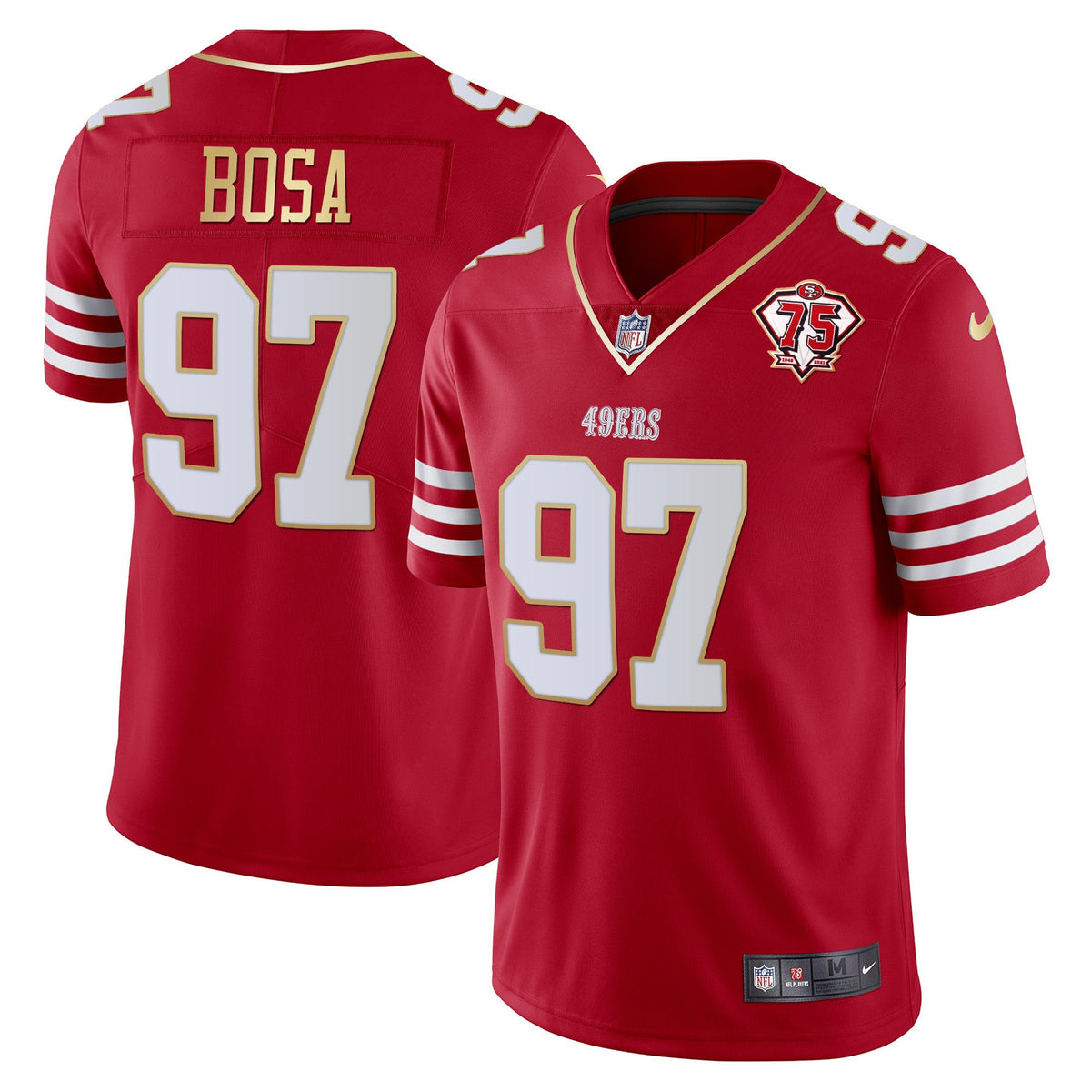 Men's 49ers Vapor Gold Jersey Collection - All Stitched