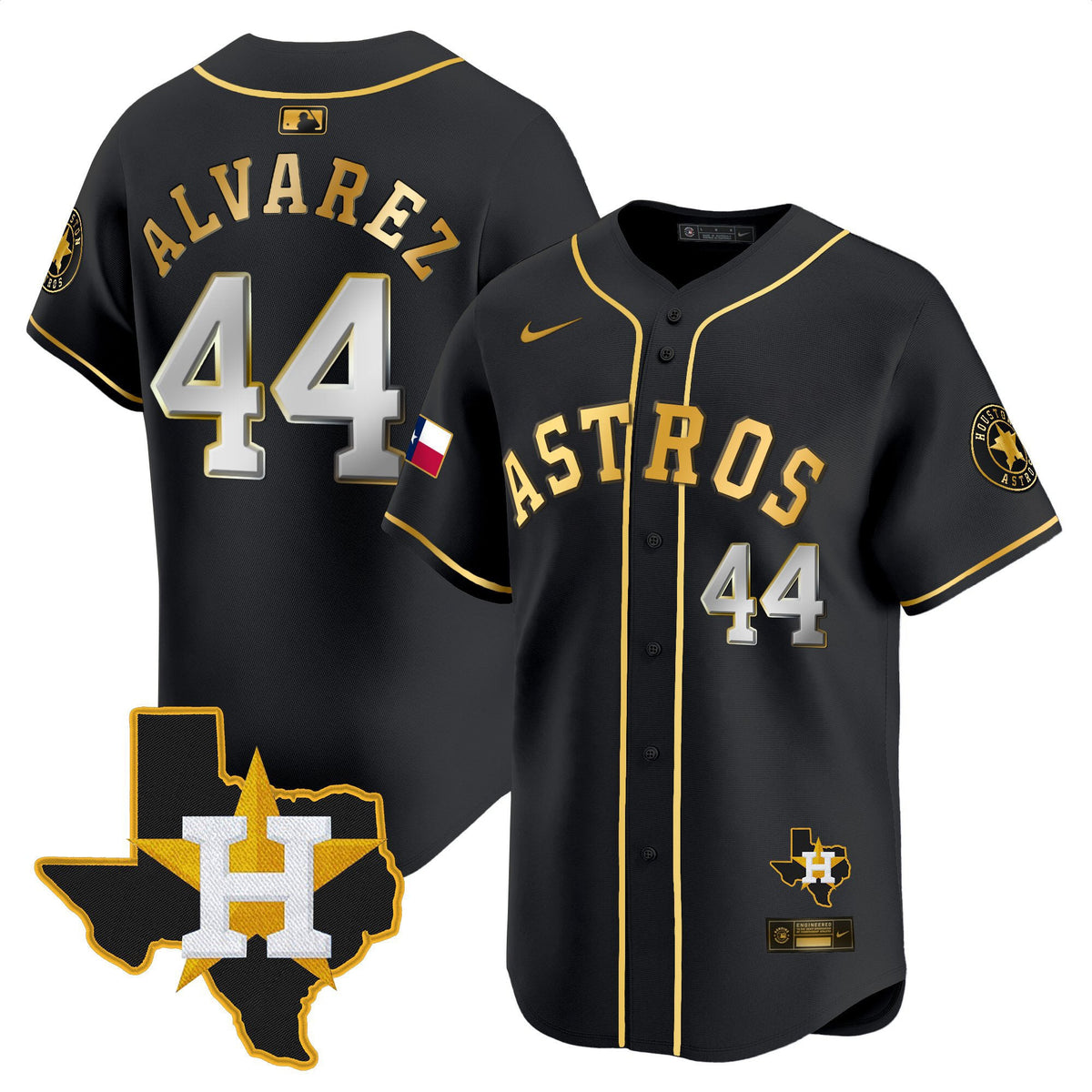 Men's Houston Astros Texas Patch Vapor Premier Limited Jersey - All Stitched