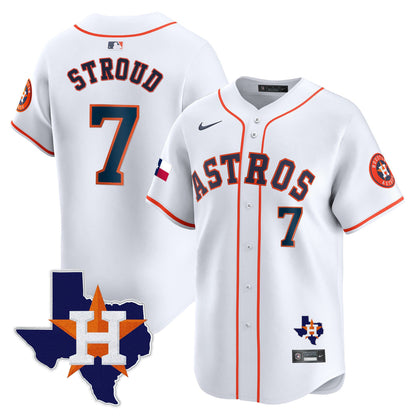 Men's Houston Astros Texas Patch Vapor Premier Limited Jersey - All Stitched