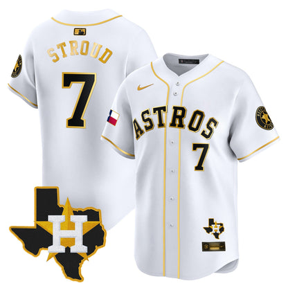 Men's Houston Astros Texas Patch Vapor Premier Limited Jersey - All Stitched