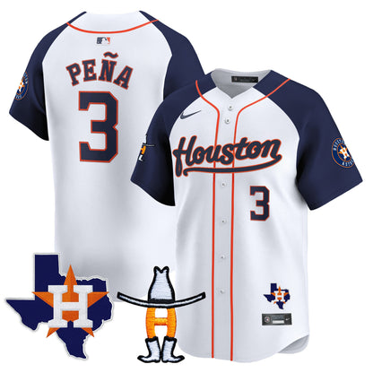 Men's Houston Astros Houston Rodeo Patch Vapor Premier Limited Jersey - All Stitched